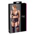 Cottelli Plus Size - Spetstrosor i tre delar (svart)