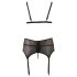 Cottelli Plus Size - Spetstrosor i tre delar (svart)