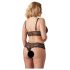 Cottelli Plus Size - spets-bh set (svart)
