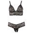 Cottelli Plus Size - spets-bh set (svart)