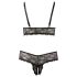 Cottelli Plus Size - spets-bh set (svart)