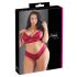 Cottelli Plus Size - mjukt spetsunderklädesset (röd)