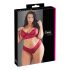 Cottelli Plus Size - mjukt spetsunderklädesset (röd)