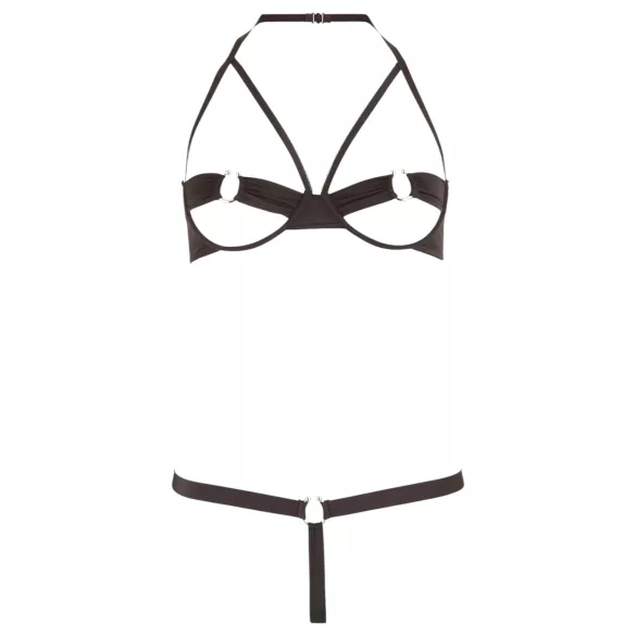 Cottelli - bh set med metallringar - svart - 85B/L