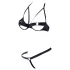 Cottelli - bh set med metallringar - svart - 85B/L