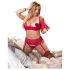 / Cottelli Plus Size - Justerbart Underklädeset (Röd) - 90D/XL