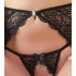 Abierta Fina - glittrande spetsmagin - bh-set (svart)