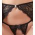 Abierta Fina - glittrande spetsmagin - bh-set (svart) - L