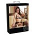 Abierta Fina - glittrande spetsmagin - bh-set (svart) - XL