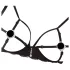 Abierta Fina - glittrande spetsmagins bh-set (svart) - XL