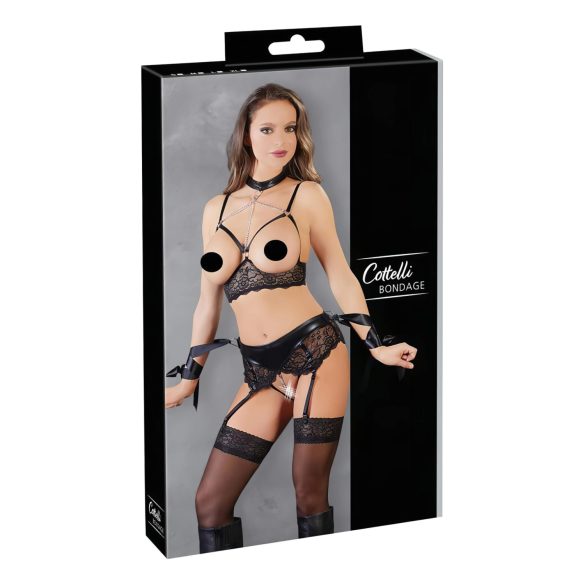 Cottelli Bondage - 5-delat spetsunderklädset - M