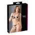 Cottelli - Glittrande broderad bh-set (svart)