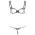 Cottelli - Glittrande broderad bh-set (svart)