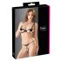Cottelli - Glittrande broderad bh-set (svart) - M
