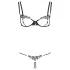 Cottelli - BH set - broderad med glitter - svart - L