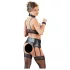 Cottelli Bondage - spets underklädesset 4 delar - glänsande svart - XL