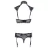 Cottelli - krage och spets-bh set (svart) - 85B/L