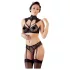 Cottelli - krage och spets-bh set (svart) - 75C/S