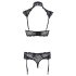 Cottelli - krage och spets-bh set (svart) - 75C/S