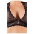 Cottelli Plus Size - strass och spetsunderkläder (svart) - XL