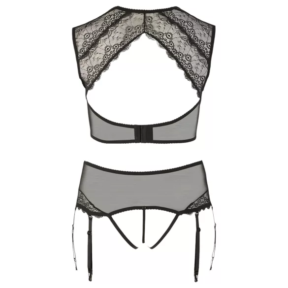 Cottelli Plus Size - underklädesset med spets och strass - svart - XL