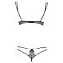 Obsessive Intensa - dubbla remmar bh-set (svart) - L/XL