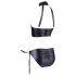 Cottelli Bondage - Glänsande set med bygel-BH och handbojor (svart)
