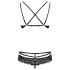 Obsessive 860-SET-1 - Rosig spets-bh set (svart)