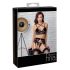 Abierta Fina - sensuell spetslingerie-set (svart)