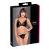 Cottelli - Transparent spets-bh set (svart)
