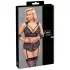Cottelli Bondage Plus Size - spets bh-set (svart)