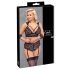 Cottelli Bondage Plus Size - spets bh-set (svart) - 3XL