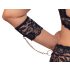 Cottelli Bondage Plus Size - spets bh-set (svart) - 3XL