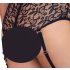 Cottelli Bondage Plus Size - spets bh-set (svart) - 3XL