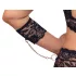 Cottelli Bondage Plus Size - spets bh-set (svart) - 4XL