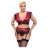 / Cottelli Bondage Plus Size - spets-bh set (röd)
