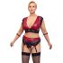 / Cottelli Bondage Plus Size - spets-bh set (röd)
