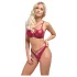 Cottelli Party - bh-set med glanseffekt - röd - 80B/M