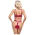Cottelli Party - bh-set med glanseffekt - röd - 80B/M