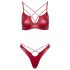 Cottelli Party - glansigt bh-set (rött) - 80B/M