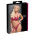 Cottelli Party - glansigt bh-set (rött) - 80B/M