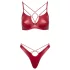 Cottelli Party - bh-set med glanseffekt - röd - 85B/L