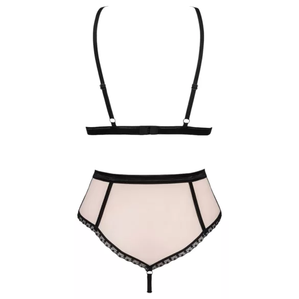 Obsessive - bh-set - spetsdetaljer - rosa - L/XL