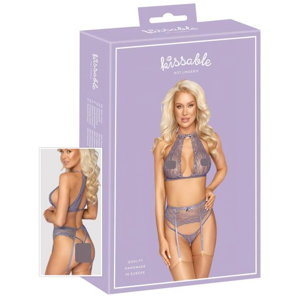 Kyssbar - spetsunderklädesset (lila)
