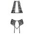 Kyssbar spets-bh set med halsband (svart)