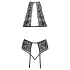 Kyssbar spets-bh set med halsband (svart) - L/XL