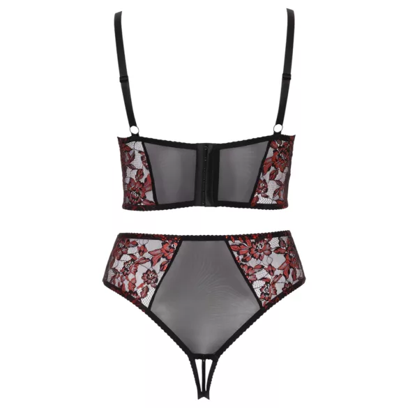 Cottelli Plus Size - justerbar bh-set (röd)