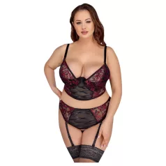 Cottelli Plus Size - bh-set - plus size - röd - 90C/XL