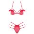 Obsessive Giftella - sensuell rosettlingerie-set (röd)