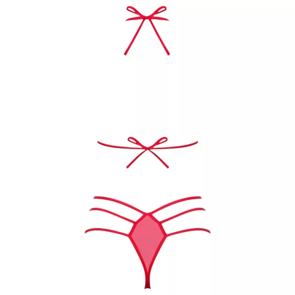 Obsessive - underklädesset med rosett - röd